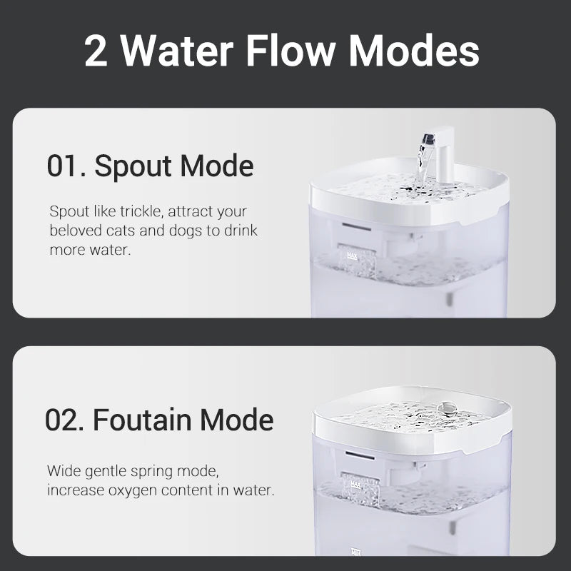 Automatic Water Fountain with Dual Flow: Fresh and Fun Hydration