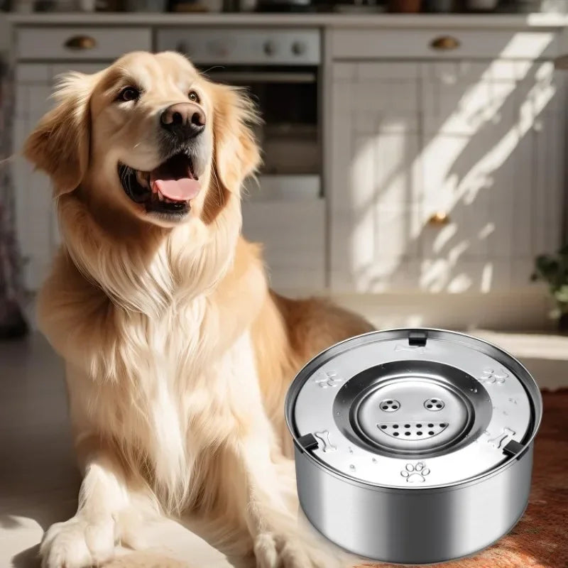 Stainless Steel Spill-Proof Water Bowl (3L) – Say Goodbye to Wet Floors