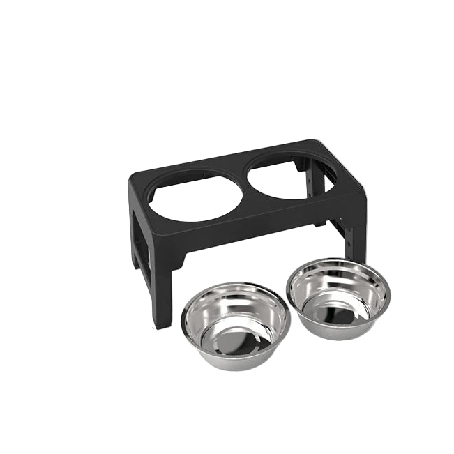 Comedero Doble Elevado Ajustable de Acero Inoxidable para Perros – Salud, Comodidad y Estilo