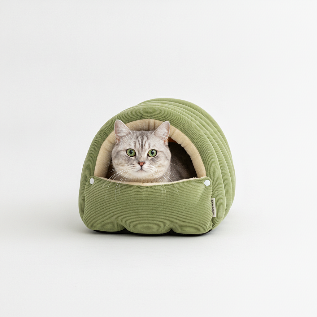 Cueva de Felpa Gruesa para Gatos de Invierno - imagen 1