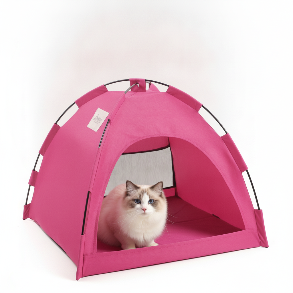 Tienda de Campaña Rosa para Gatos - imagen 1