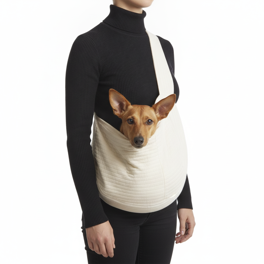 Bolso Bandolera de Lona Acanalada para Mascotas - imagen 1