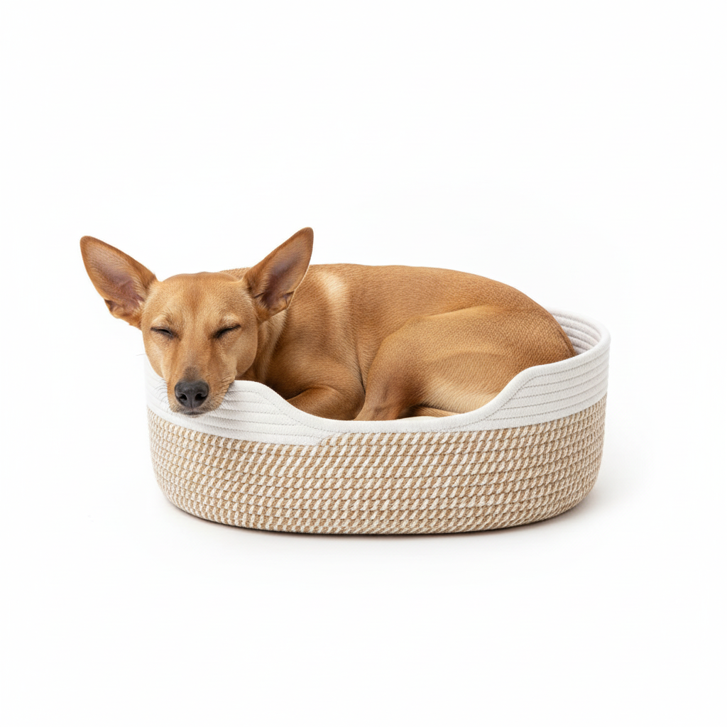 Cesta Tejida de Cuerda de Algodón para Gatos - imagen 2