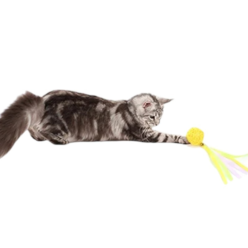 Pelota de madera natural para gatos – Juego ecológico y sin tóxicos