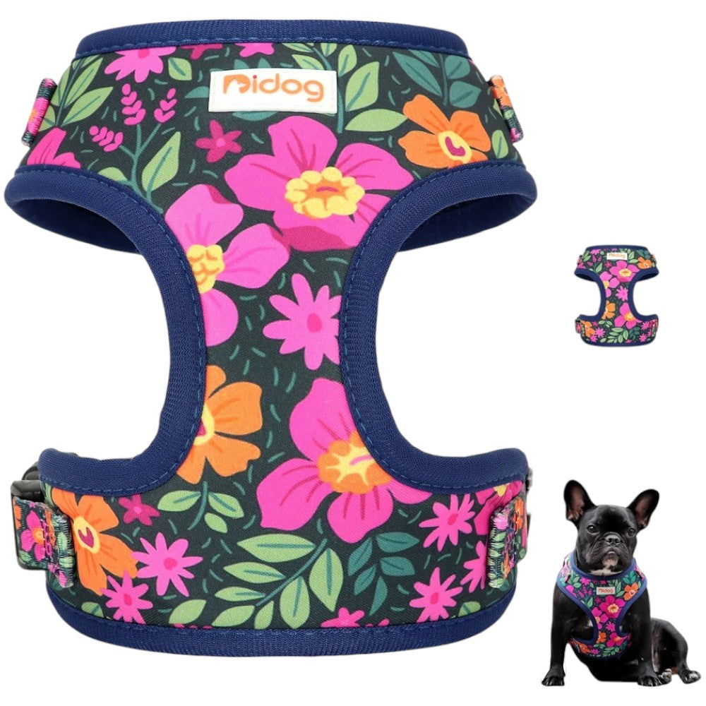 Arnés Ajustable para Perros y Gatos con Flores
