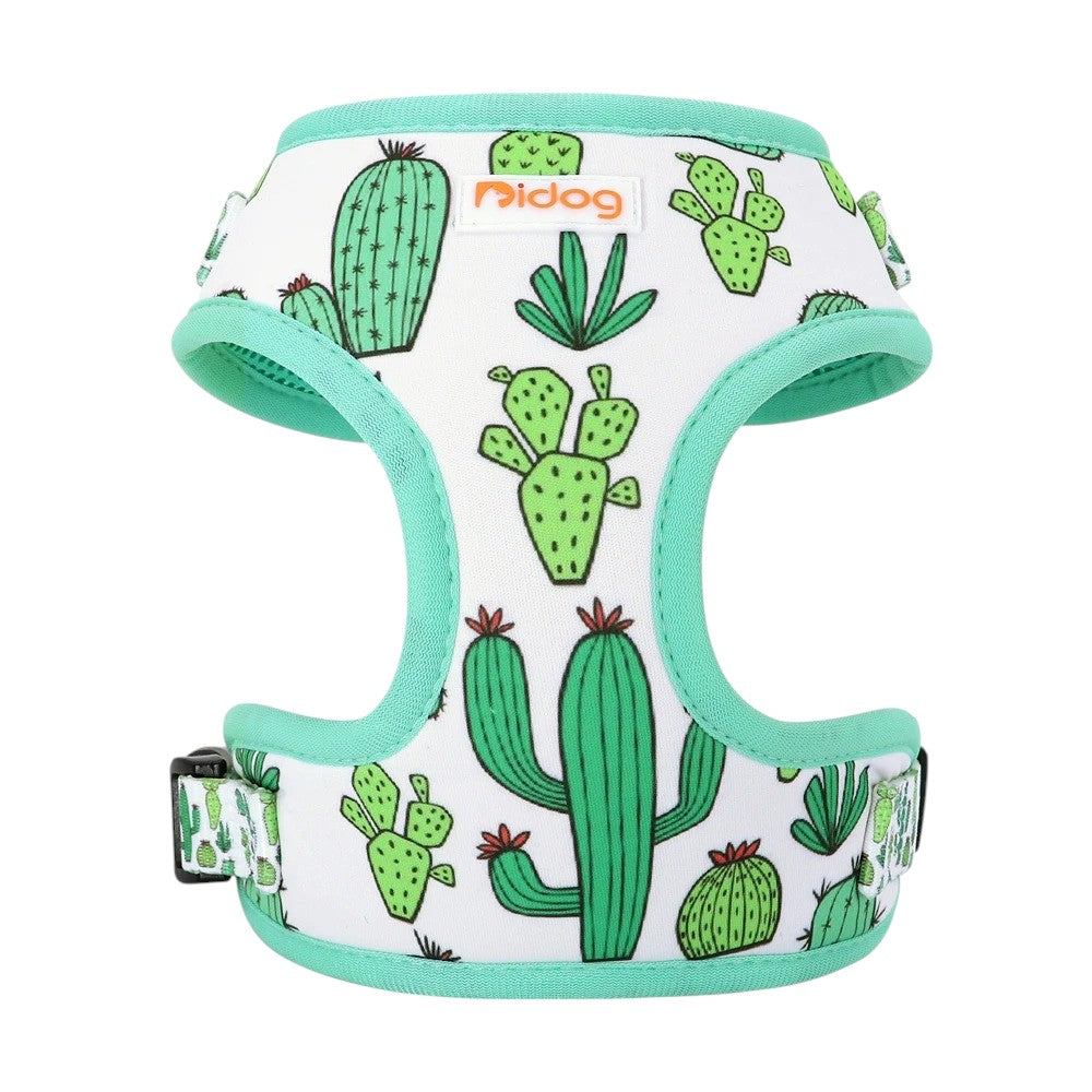 Arnés Ajustable con Estampado de Cactus para Perros y Gatos