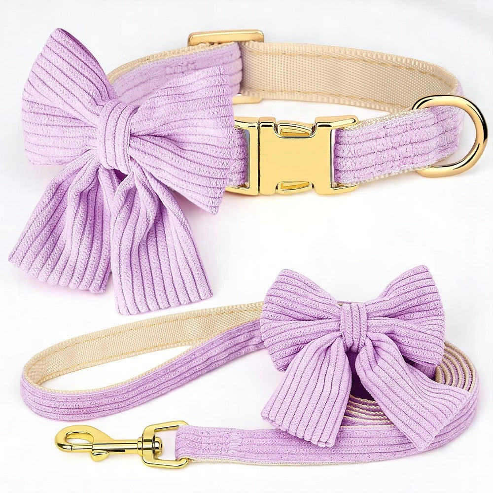 Set de Collar y Correa de Terciopelo Ajustable | Elegancia y Comodidad