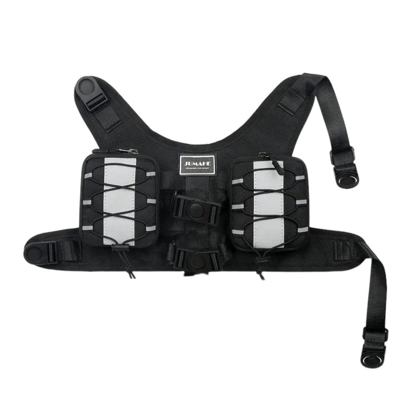 Arnés Mochila Negro Reflectante para Perros