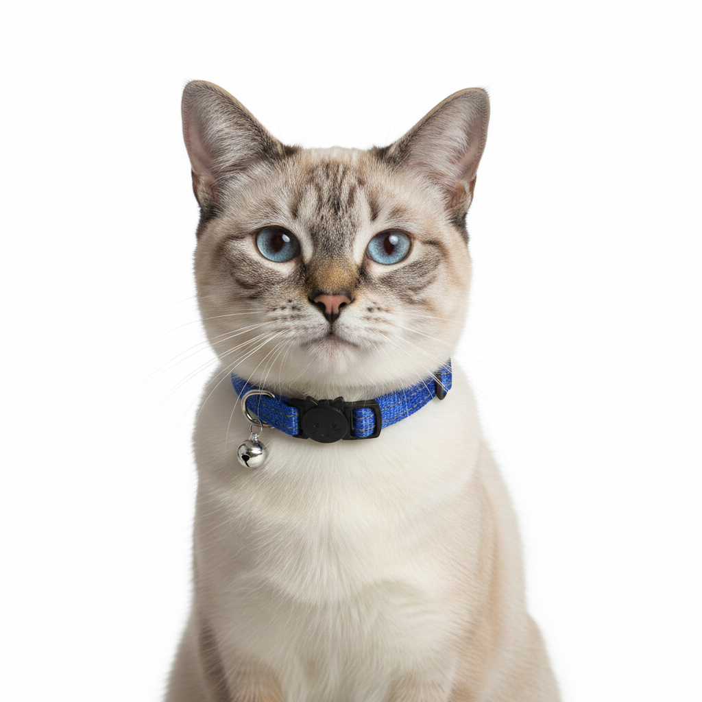 Collar para Gatos con Campana Reflectante Color Azul