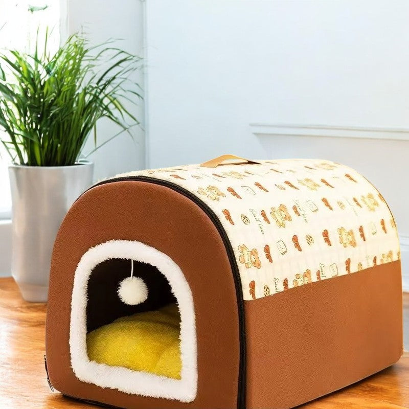 Cama Cueva Cálida para Perros y Gatos de Colores