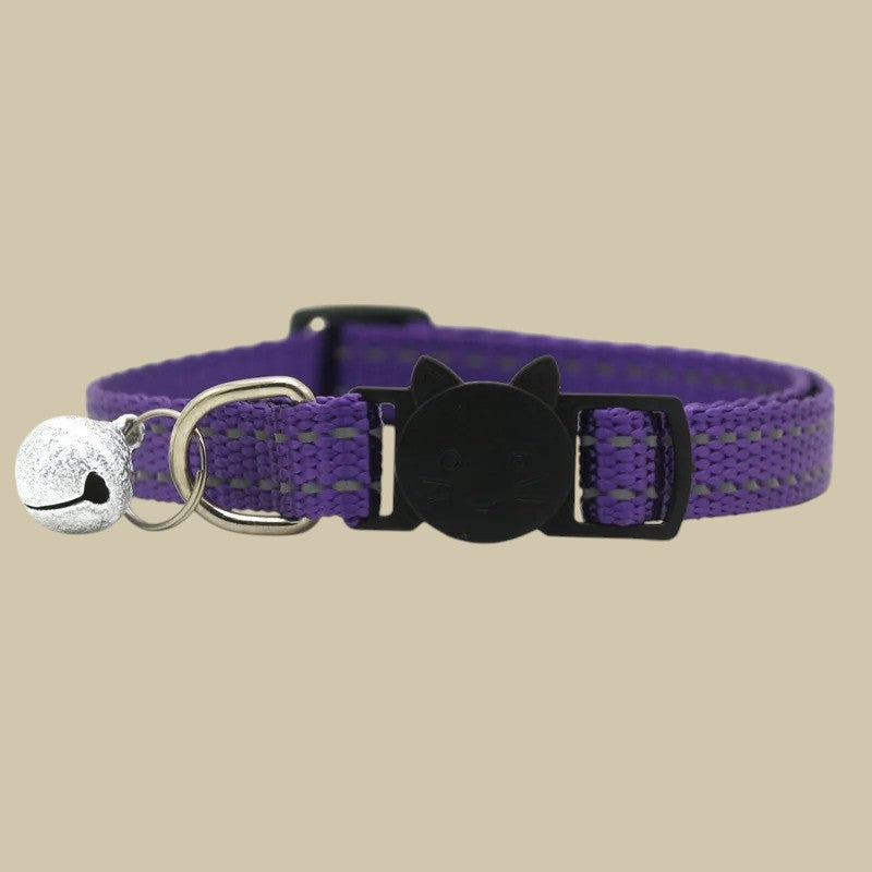 Collar para Gatos con Campana Reflectante Lila