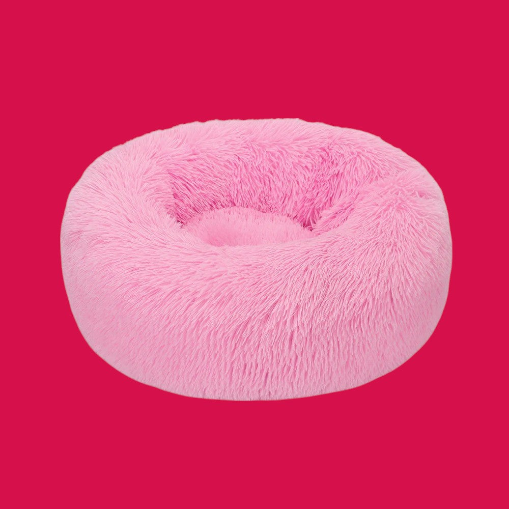 Cama Donut Rosado Ultra Cómoda para Perros y Gatos