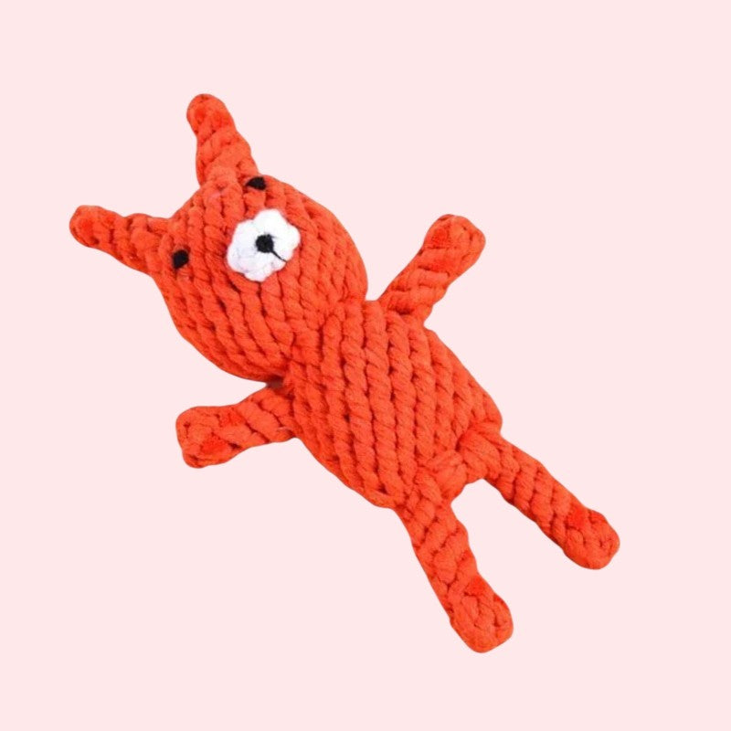 Juguete de cuerda de algodón para perros y gatos – Diversión, limpieza y relax