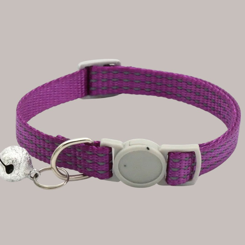 Collar para Gatos con Campana Reflectante Lila