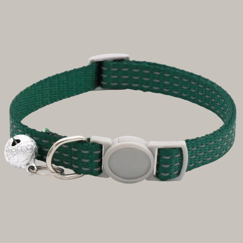 Collar para Gatos con Campana Reflectante Verde