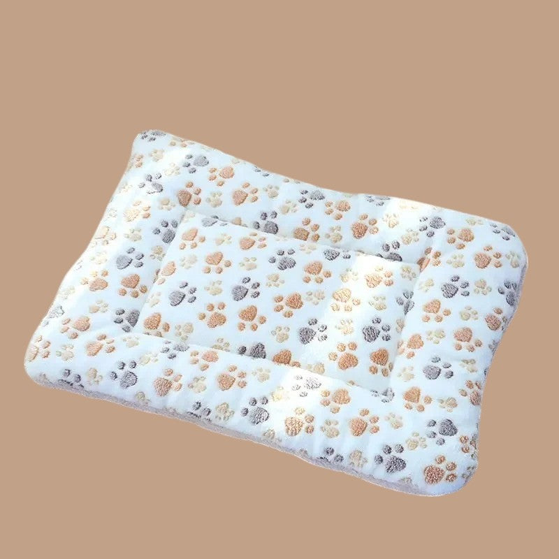 Cama de Algodón para Perros y Gatos de Huellas