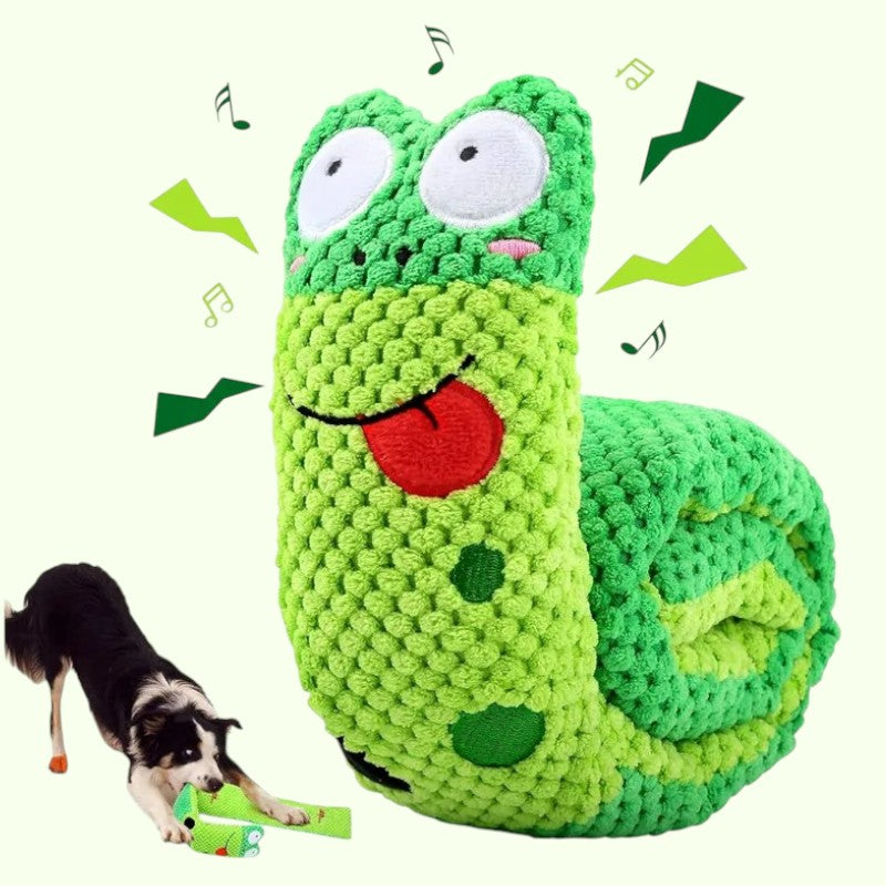Juguete interactivo de peluche para perros con sonido y escondite de snacks