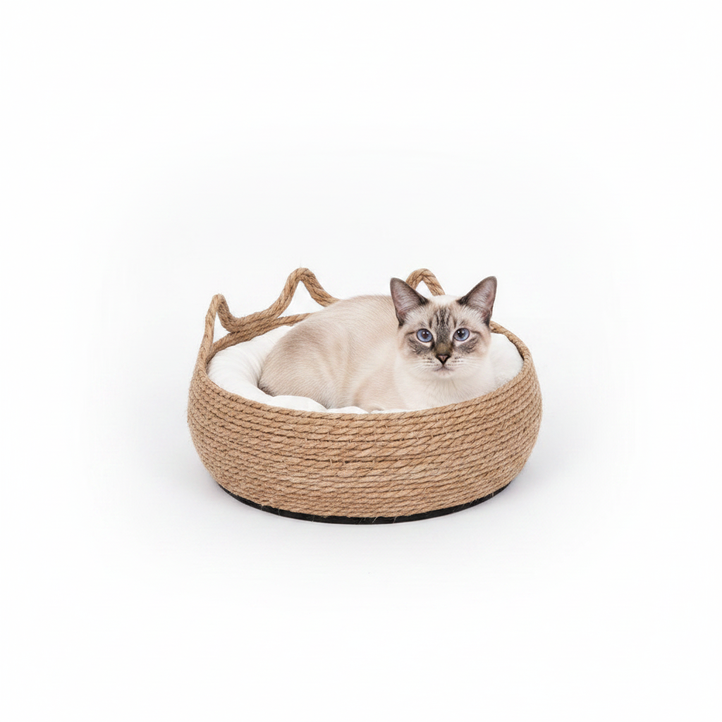 Cama Para Gatos Natural de Rafia