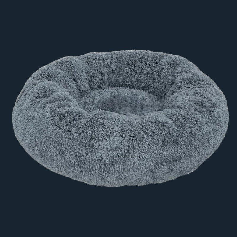 Cama Redonda para Perros y Gatos Gris