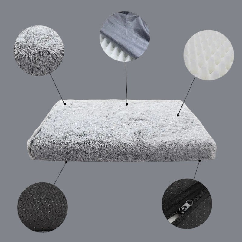 Cama Acogedora para Perros y Gatos de Coral Fleece