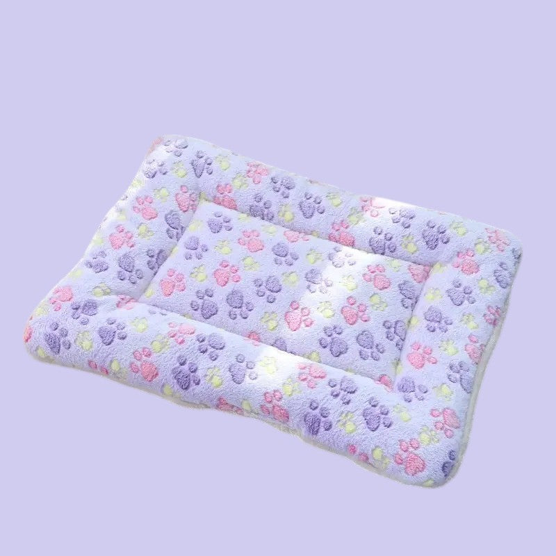 Cama de Algodón para Perros y Gatos de Huellas