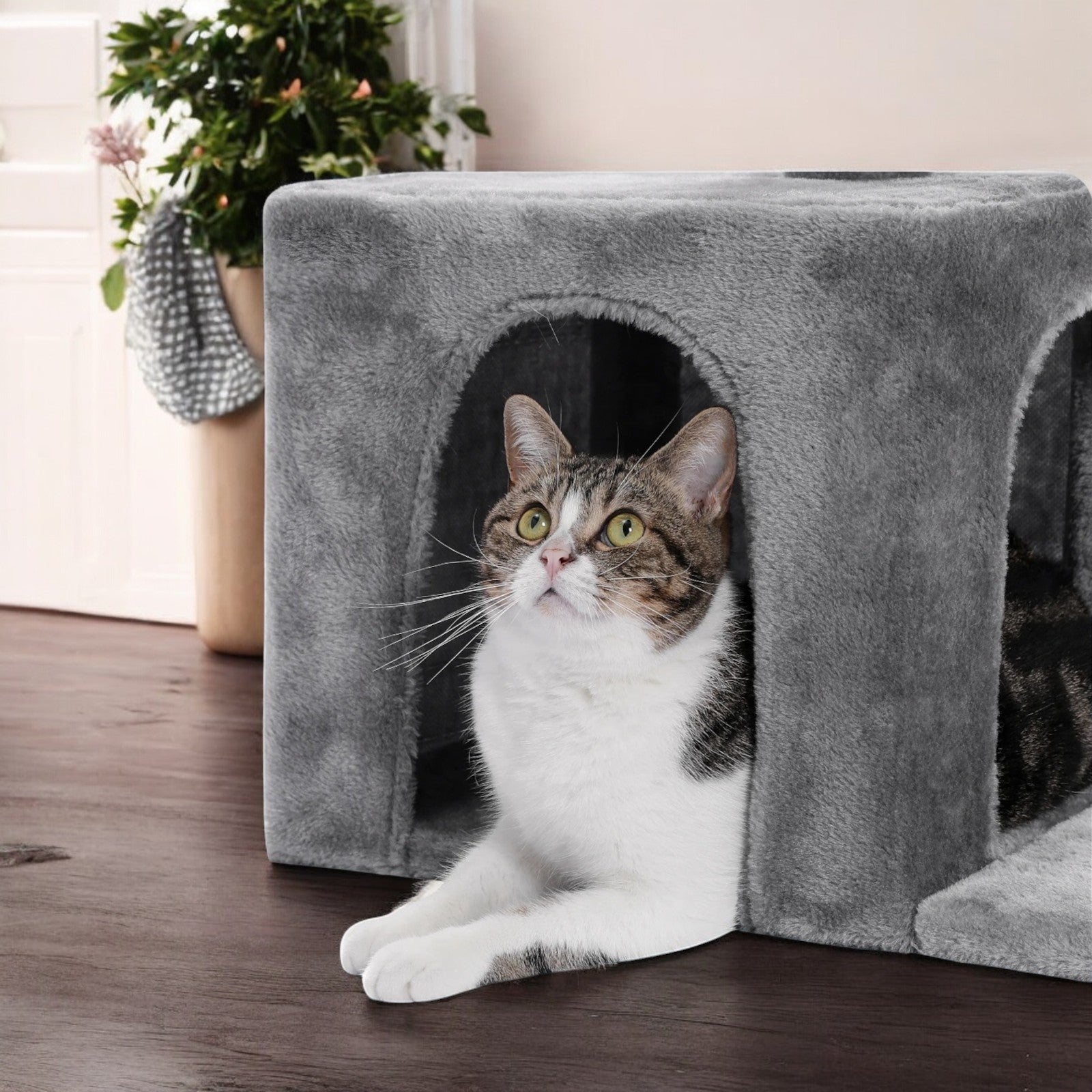 Rascador para Gato 3 Niveles de Gris