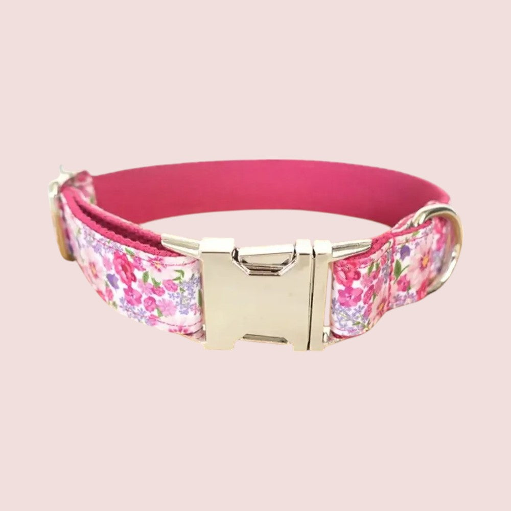 Collar y Correa de Diseño Floral para Perros - Comodidad y Estilo para Tu Mascota