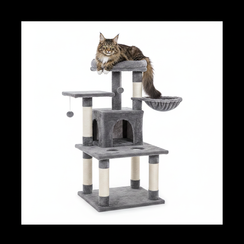 Rascador para Gato 3 Niveles de Gris
