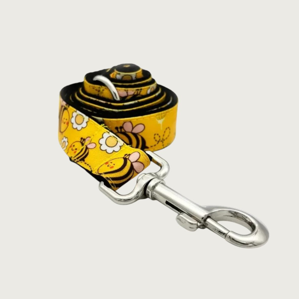 Collar y Correa de Perro Antipérdida de Flores  – Estilo Clásico en Cuadros