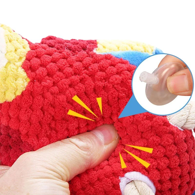 Peluche parrot interactivo con cuerda – ¡Diversión, limpieza y confort para tu perro!