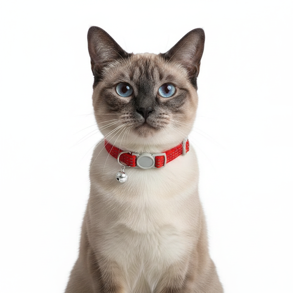 Collar para Gatos con Campana Reflectante Rojo