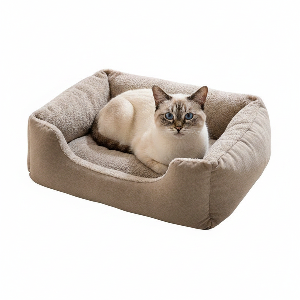 Cama de Felpa Ultra Suave para Gatos Gris