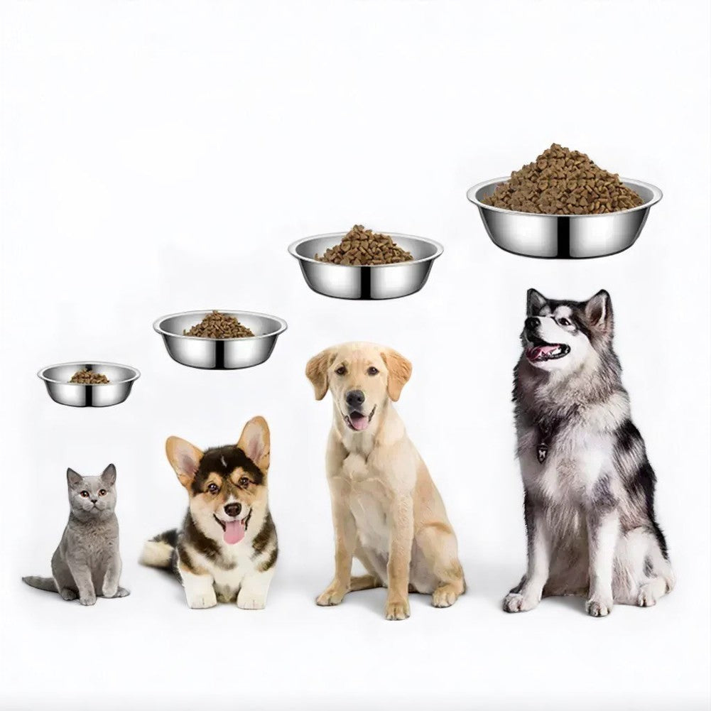 Comedero de acero inoxidable para mascotas – Resistente y seguro para tu perro o gato