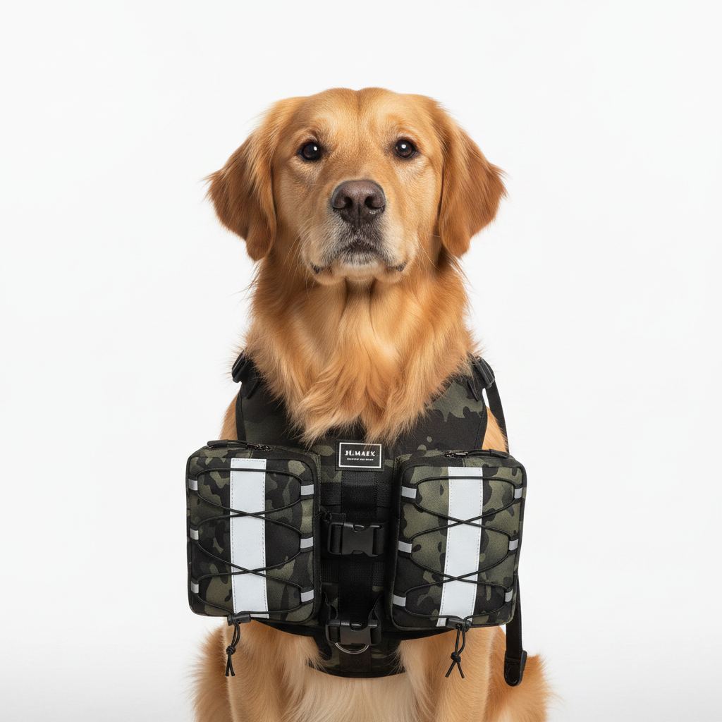 Arnés Mochila Militar Reflectante para Perros