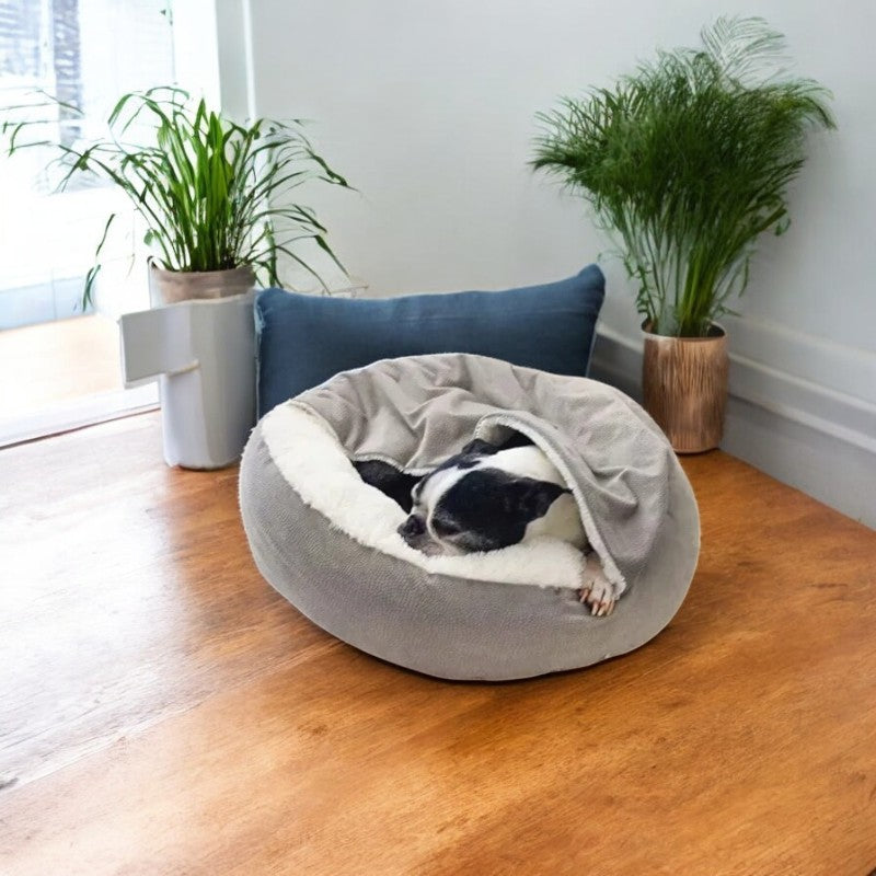 Cama Premium con Manta Incorporada para Perros y Gatos