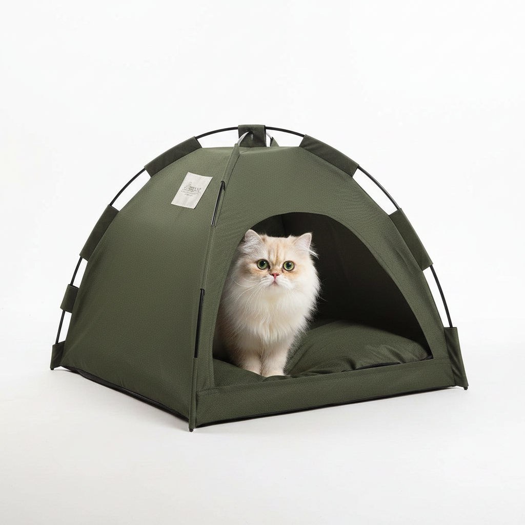 Cama Invernal para Gatos con Diseño Tienda