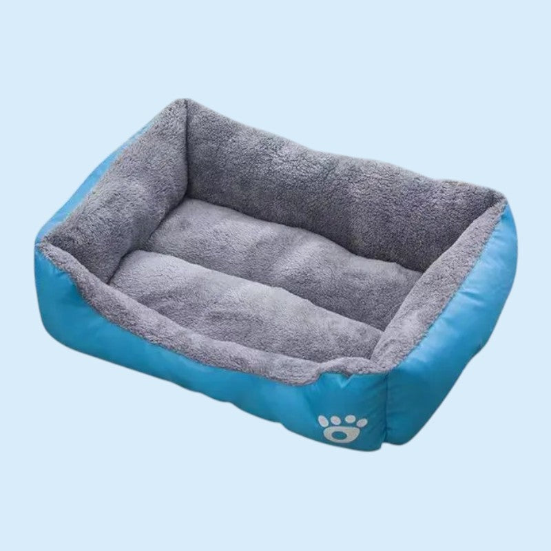 Cama impermeable azul para perros: máxima comodidad y protección