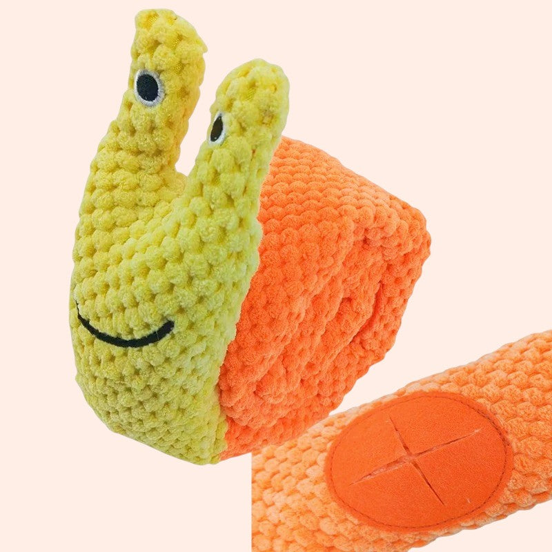Juguete interactivo de peluche para perros con sonido y escondite de snacks