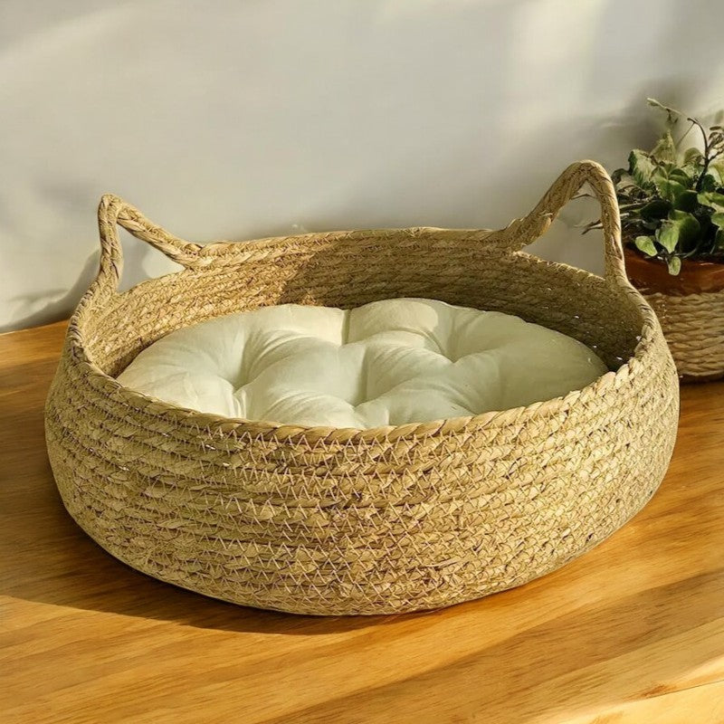 Cama Para Gatos Natural de Rafia