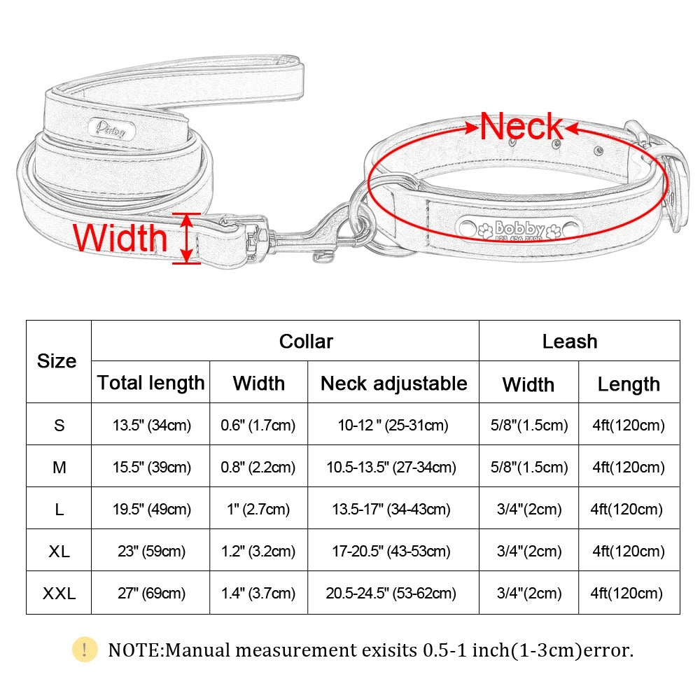 Set púrpura de collar y correa de cuero para perros – Estilo y protección