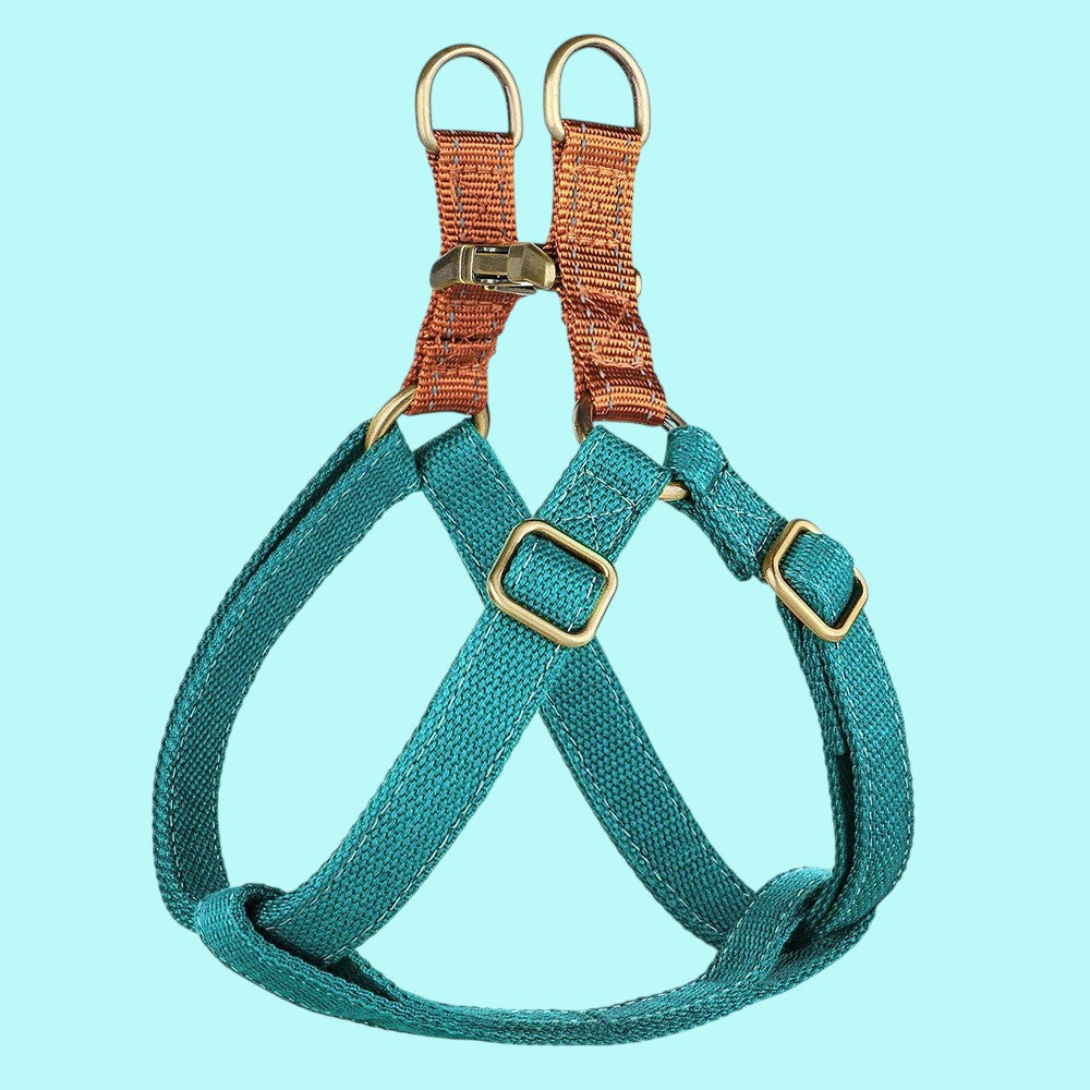 Arnés de Nylon Azul para Perros y Gatos – Paseos Seguros y Confortables