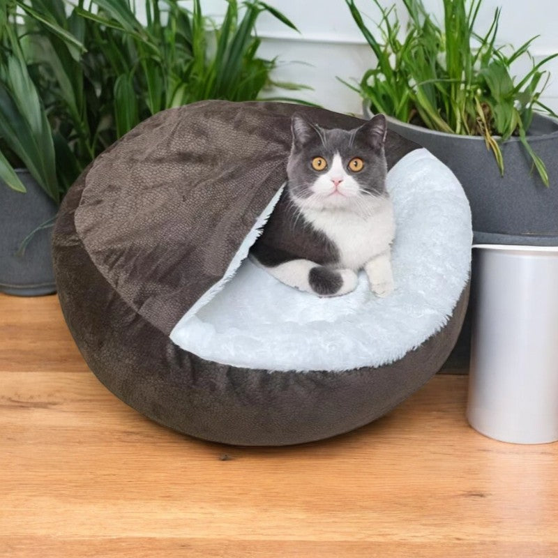 Cama Premium con Manta Incorporada para Perros y Gatos