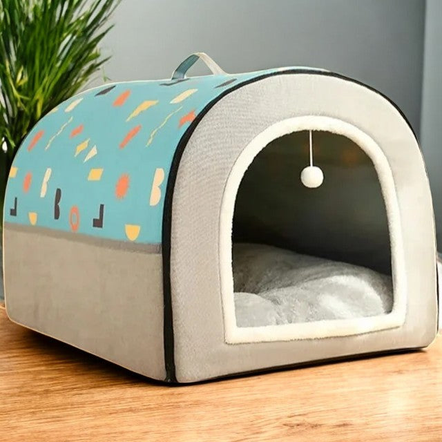 Cama Nido Cálida para Perros y Gatos Beige