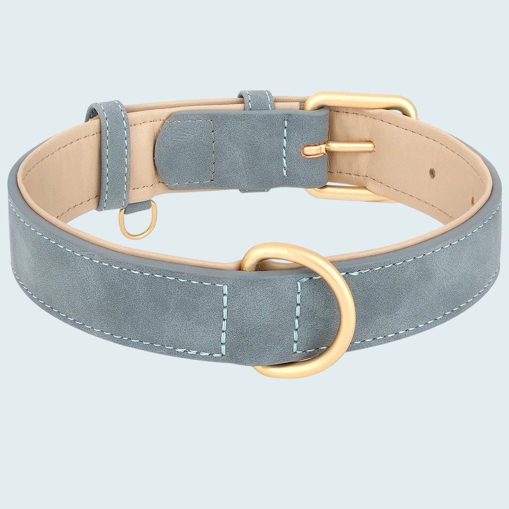 Collar de Cuero Ajustable para Perros – Suavidad, Resistencia y Estilo