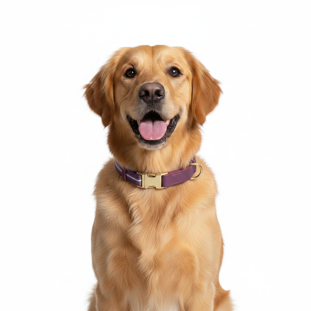 Collar de Nylon y Cuero para Perros