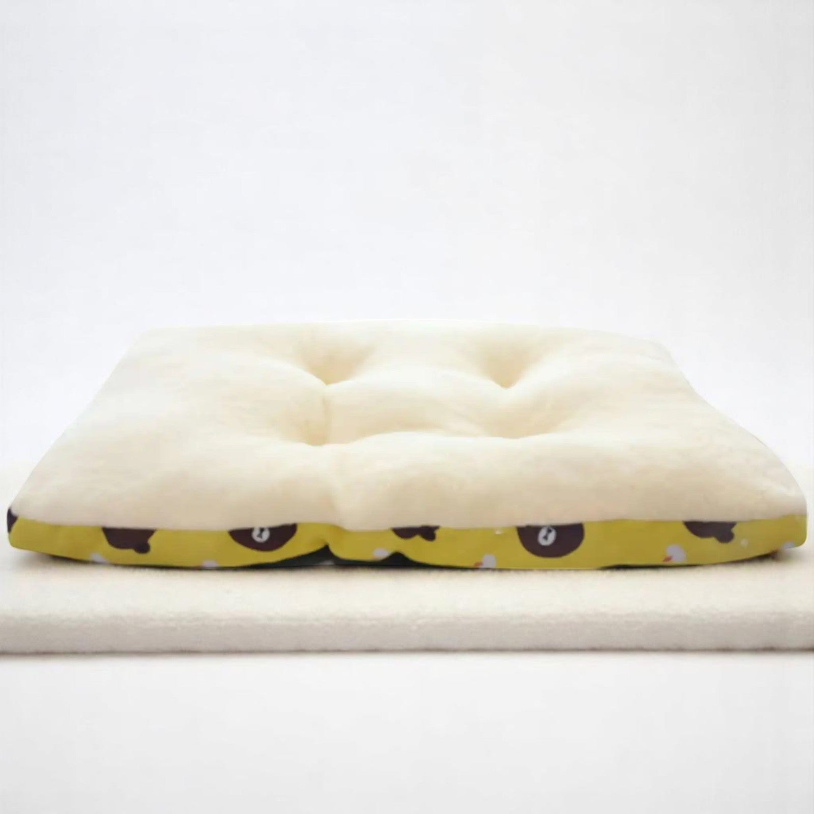 Cama Amarilla de Algodón Ultrasuave para Perros y Gatos