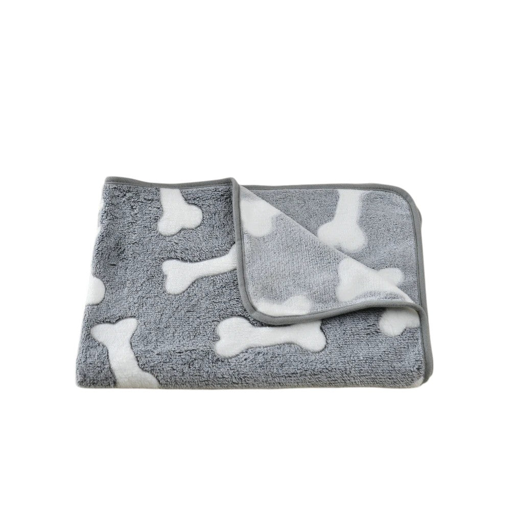Manta para Perros Suave y Ligera Estampado de Huesos