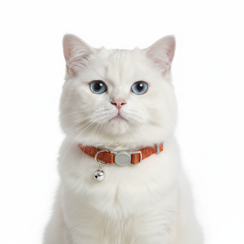 Collar para Gatos con Campana Reflectante Naranja