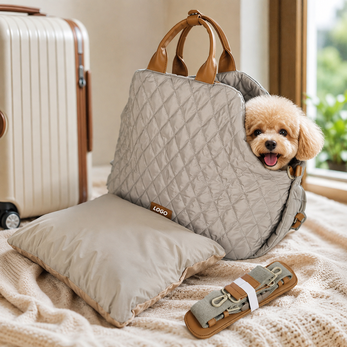 Bolso Transportín Plegable de Hombro para Mascotas - portada