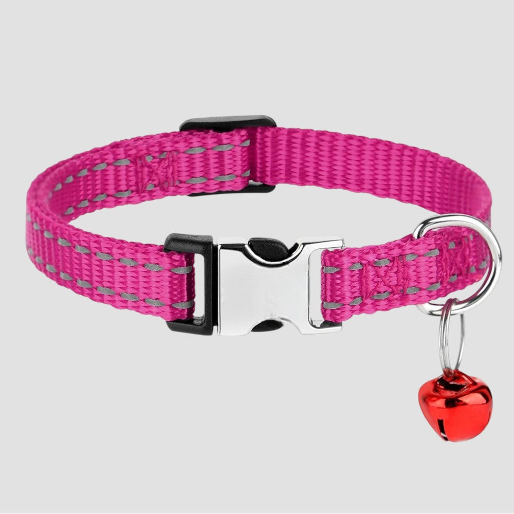 Collar para Perros y Gatos Rosa con Cascabel